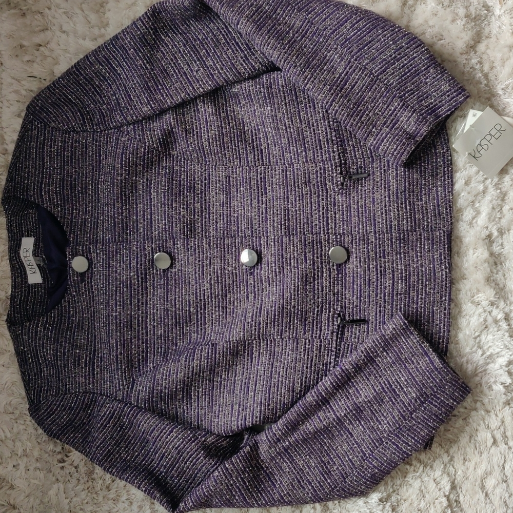 NWT Purple striped fashion jacket